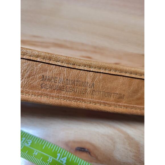 Leather and Woven Aztec Belt Size 34 made in Guatemala - Picture 4 of 4